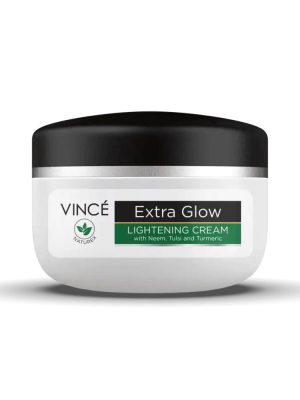 Vince Lightening Cream jar with herbal ingredients