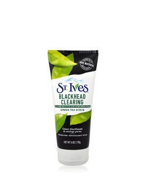 St. Ives Blackhead Clearing Scrub tube with green tea and bamboo