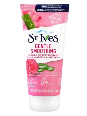 St. Ives Gentle Exfoliating Scrub tube with rose and aloe vera