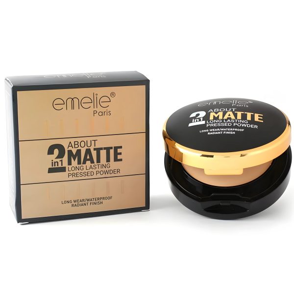 Emelie Paris 2-in-1 About Matte Long-Lasting Pressed Powder