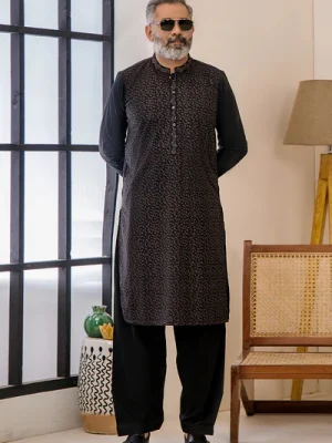 EG-1664 Semi-Stitched Suit by Riwaj in Premium Cotton