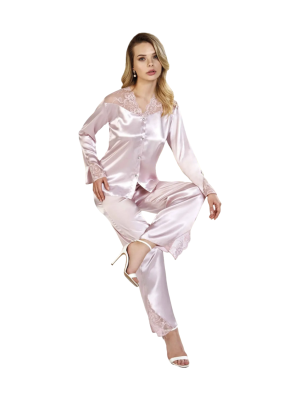 “Nurteks Donna 5692 long nightgown elegant sleepwear soft flowing fabric”