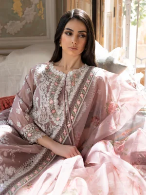 Sobia Nazir Design 7B luxury lawn suit mirror work