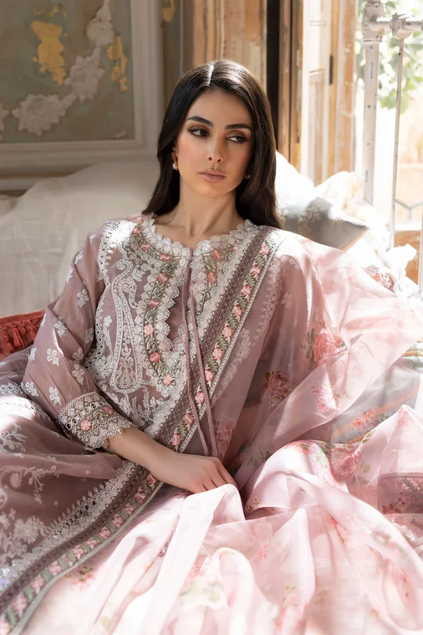 Sobia Nazir Design 7B – Luxury Lawn 2023/24 Embroidered Unstitched 3‑Piece Suit