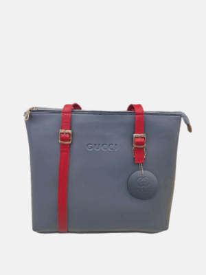 Gucci Inspired Blue Faux Leather Tote