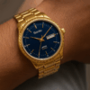 Bonito Gold Stainless Steel Men’s Watch – Japan Quartz, Day & Date