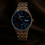 Bonito Japan Quartz Watch for Men – Dual Tone Strap, Black Dial, Day & Date Display