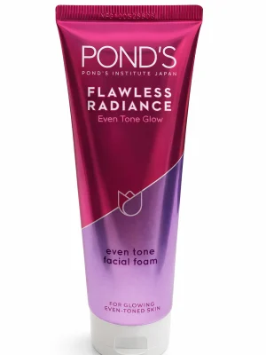 Pond's flawless radiance even tone facial foam tube packaging